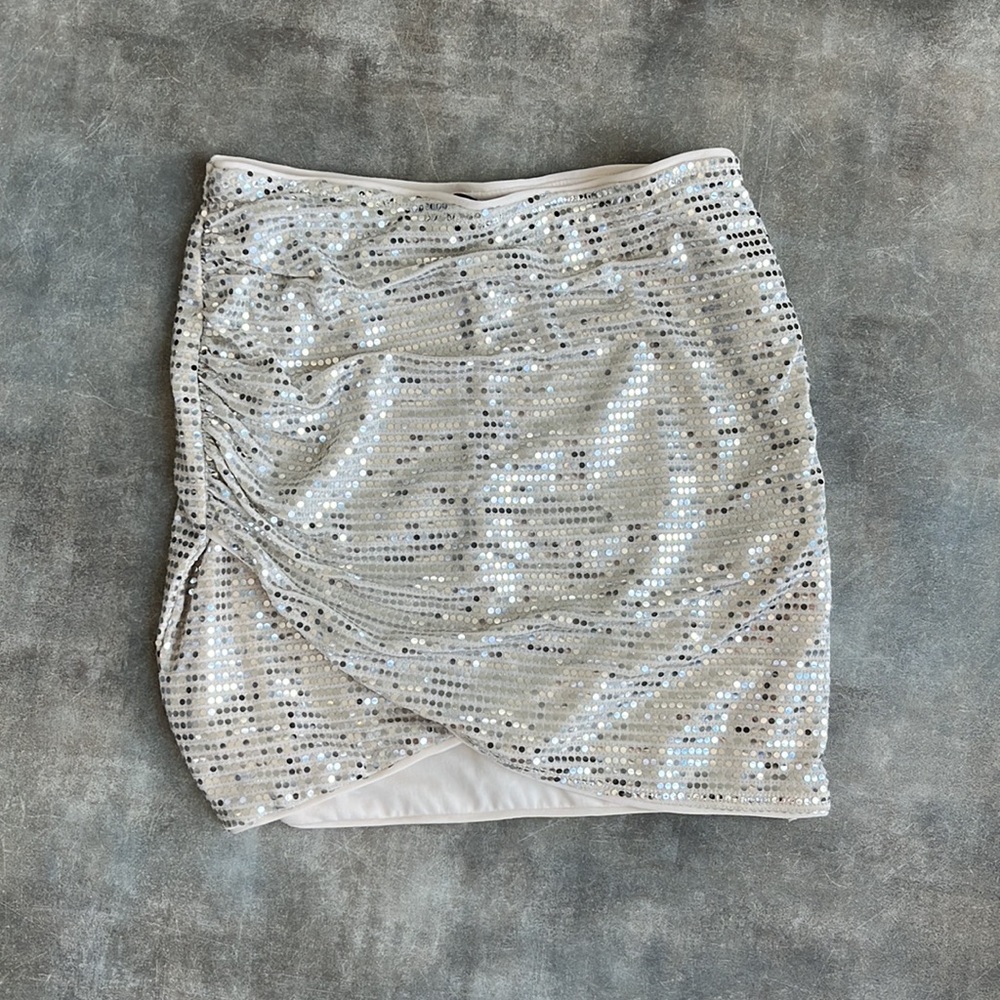 Forever 21 Sequin Wrap Mini Skirt - Picture 3 of 4